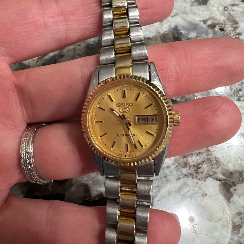 Vintage Seiko Gold and Silver Automatic Watch